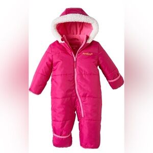 3-6M Pink Platinum Infant Snowsuit